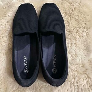 NIB Vivaia Navy Square-Toe Loafers (Samantha) - 7 / 7.5